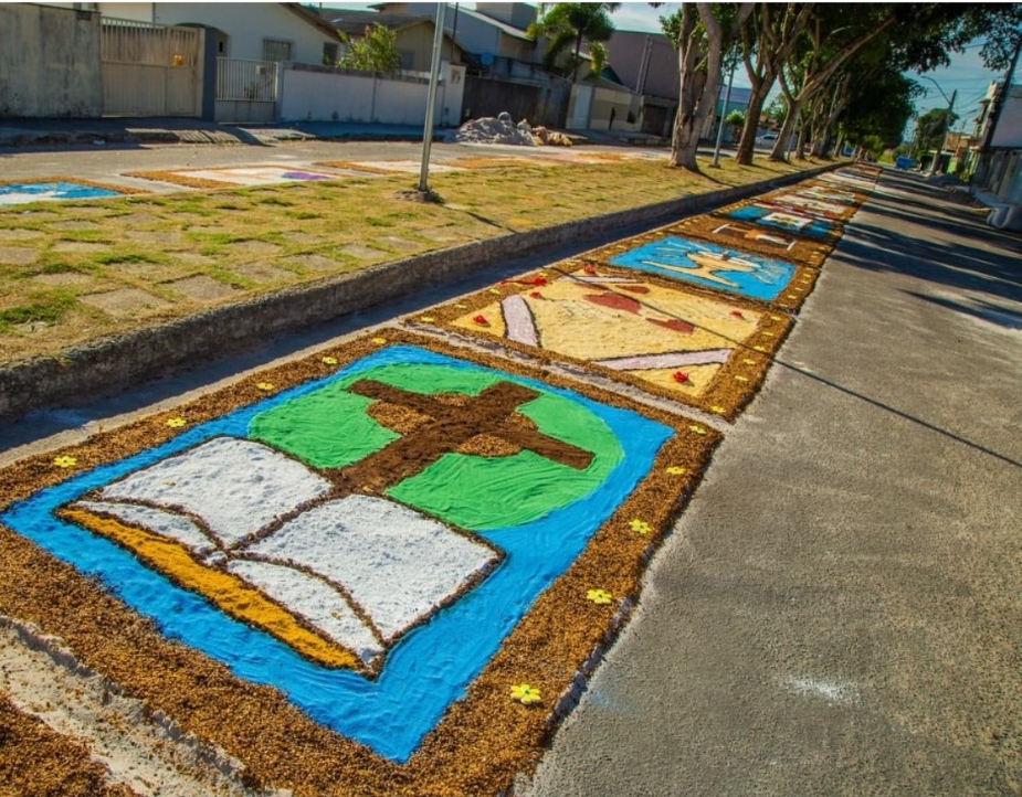Tapetes de Corpus Christi em Curitiba