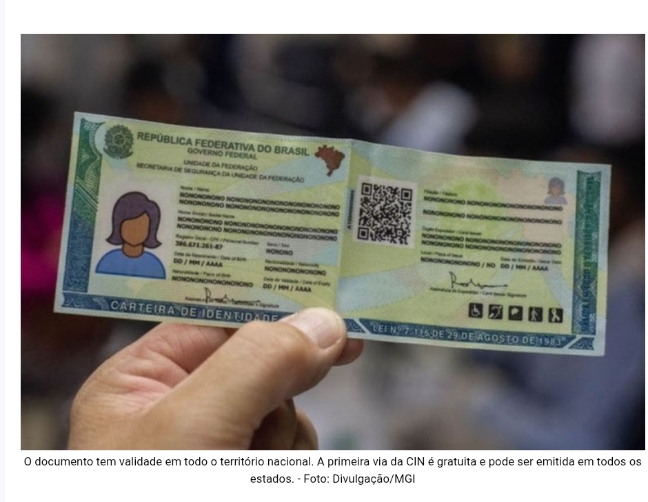 IDENTIDADE NACIONAL Mais de 55 milhões de brasileiros já emitiram a nova Carteira de Identidade Nacional